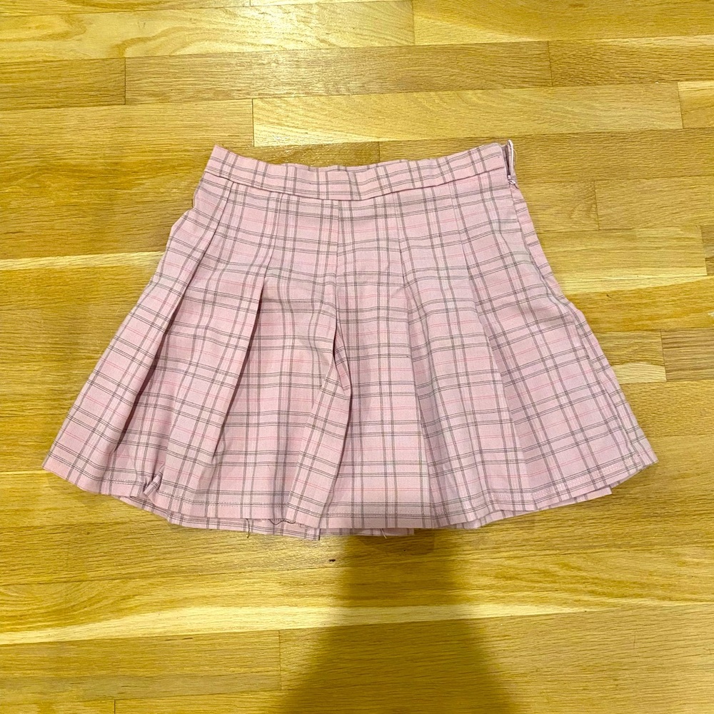 Altar’d State Pink Plaid Skirt - Medium